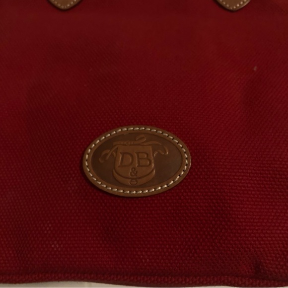 Dooney & Bourke Vintage Red Canvas Tote Bag - Picture 9 of 12